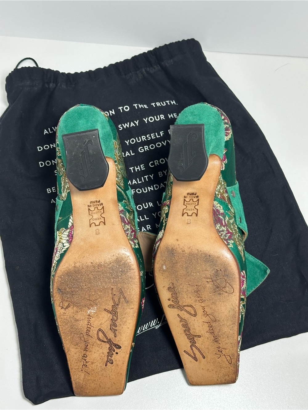 Fluevog Super Fine Bishop buckled loafer heels - Picture 3 of 3